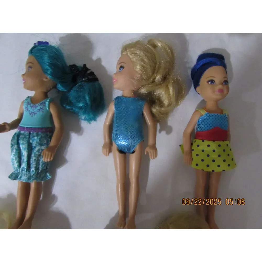 Lot of 6 Chelsea dolls Mattel barbie's little sister one boy brother